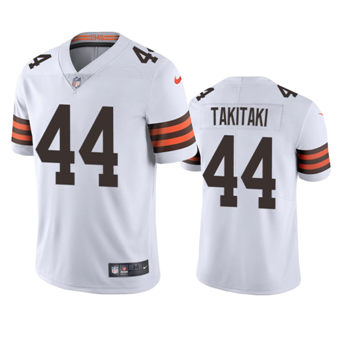 Nike Cleveland Browns #44 Sione Takitaki White Vapor Untouchable Authentic stitched NFL jersey