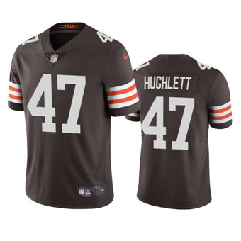 Nike Cleveland Browns #47 Charley Hughlett Brown Vapor Untouchable Authentic stitched NFL jersey