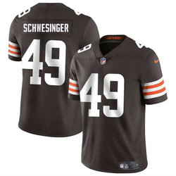 Nike Cleveland Browns #49 Carson Schwesinger Brown 2025 Draft Nfl Jersey