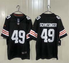 Nike Cleveland Browns #49 Carson Schwesinger Brown Stitched Football Jersey