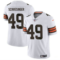 Nike Cleveland Browns #49 Carson Schwesinger White 2025 Draft Nfl Jersey