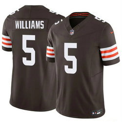 Nike Cleveland Browns #5 Quincy Williams Brown Authentic Stitched NFL Jersey
