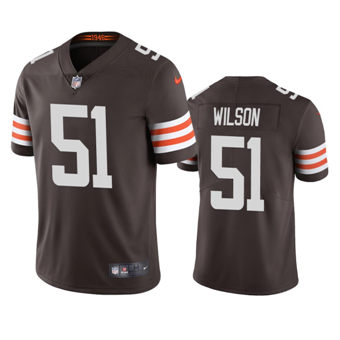 Nike Cleveland Browns #51 Mack Wilson Brown Vapor Untouchable Authentic stitched NFL jersey