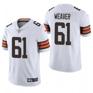 Nike Cleveland Browns #61 Curtis Weaver White Authentic Stitched NFL jersey