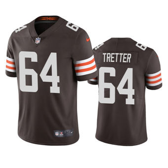 Nike Cleveland Browns #64 J.C. Tretter Brown Vapor Untouchable Authentic stitched NFL jersey