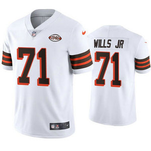 Nike Cleveland Browns #71 Jedrick Wills White 1946 Authentic stitched NFL jersey