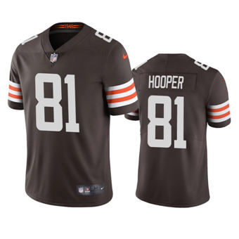 Nike Cleveland Browns #81 Austin Hooper Brown Vapor Untouchable Authentic stitched NFL jersey