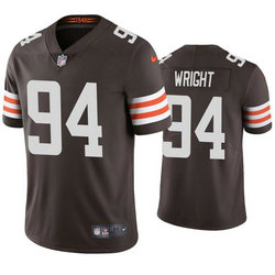 Nike Cleveland Browns #94 Alex Wright Brown Vapor Untouchable Authentic stitched NFL jersey