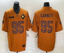 Nike Cleveland Browns #95 Myles Garrett 2023 Brown Salute To Service Authentic Stitched NFL Jersey