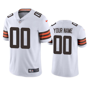 Nike Cleveland Browns Customized White Vapor Untouchable Authentic Stitched NFL Jerseys