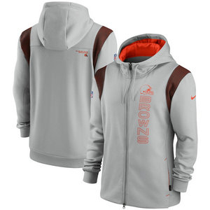 Nike Cleveland Browns Gray 2021 zipper Hoodie