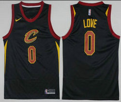 Nike Cleveland Cavaliers #0 Kevin Love Black Game Authentic Stitched NBA Jersey