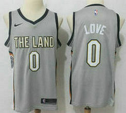 Nike Cleveland Cavaliers #0 Kevin Love Grey City Game Authentic Stitched NBA Jersey