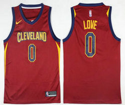 Nike Cleveland Cavaliers #0 Kevin Love Wine Game Authentic Stitched NBA Jersey