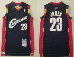 Cleveland Cavaliers #23 Lebron James Navy Authentic Stitched NBA Jersey