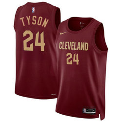 Nike Cleveland Cavaliers #24 Jaylon Tyson Wine 2024 Draft Icon Edition Stitched Jersey