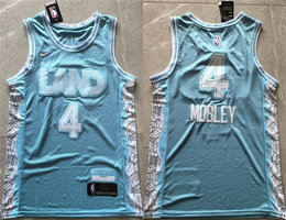 Nike Cleveland Cavaliers #4 Evan Mobley Light Blue 2024 City Stitched NBA Jersey