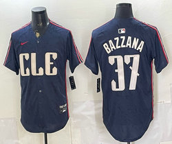Nike Cleveland Guardians #37 Travis Bazzana Navy 2024 City Baseball Jersey
