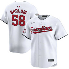 Nike Cleveland Guardians #58 Scott Barlow White 2024 Authentic Stitched MLB Jersey