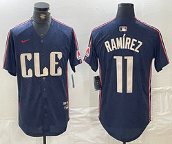 Nike Cleveland Indians #11 José Ramírez 2024 City arm with patch Authentic Stitched MLB Jersey