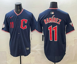 Nike Cleveland Indians #11 José Ramírez Navy 2026 Authentic Stitched MLB Jersey