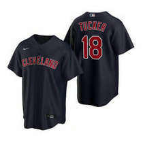 Nike Cleveland Indians #18 Carson Tucker Navy Game 2020 MLB Draft Jersey
