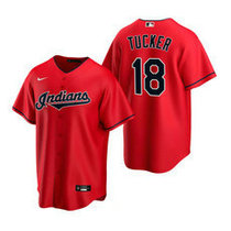 Nike Cleveland Indians #18 Carson Tucker Red Game 2020 MLB Draft Jersey