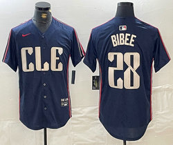 Nike Cleveland Indians #28 Tanner Bibee 2024 City Authentic Stitched MLB Jersey