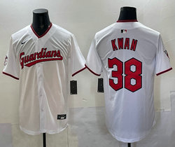 Nike Cleveland Indians #38 Steven Kwan white baseball jersey