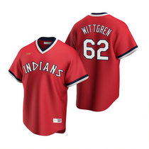 Nike Cleveland Indians #62 Nick Wittgren Red Cooperstown Collection Authentic Stitched MLB Jersey
