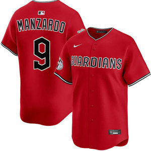 Nike Cleveland Indians #9 Kyle Manzardo Red baseball jersey