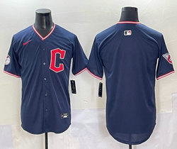 Nike Cleveland Indians Blank Navy 2025 Authentic Stitched MLB Jersey