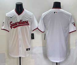 Nike Cleveland Indians Blank White 2025 Authentic Stitched MLB Jersey