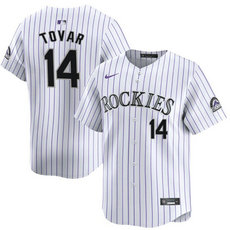 Nike Colorado Rockies #14 Ezequiel Tovar White 2024 Authentic Stitched MLB Jersey