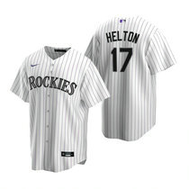 Nike Colorado Rockies #17 Todd Helton White Game Authentic Stitched MLB Jersey