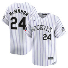 Nike Colorado Rockies #24 Ryan McMahon White 2024 Authentic Stitched MLB Jersey