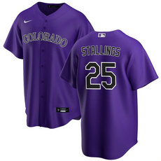 Nike Colorado Rockies #25 Jacob Stallings Purple 2024 Authentic Stitched MLB Jersey
