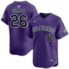 Nike Colorado Rockies #26 Austin Gomber Purple 2024 Authentic Stitched MLB Jersey