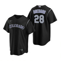 Nike Colorado Rockies #28 Nolan Arenado Black Game Authentic Stitched MLB Jersey
