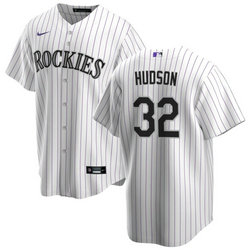 Nike Colorado Rockies #32 Dakota Hudson White Game Authentic Stitched MLB Jersey