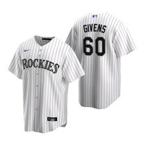Nike Colorado Rockies #60 Mychal Givens White Game Authentic Stitched MLB Jersey
