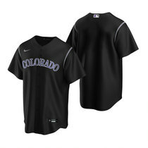 Nike Colorado Rockies #Blank Black Game Authentic Stitched MLB Jersey