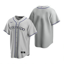 Nike Colorado Rockies #Blank Gray Game Authentic Stitched MLB Jersey