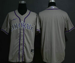 Nike Colorado Rockies #Blank Gray Game Authentic Stitched MLB Jersey