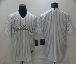 Nike Colorado Rockies Blank White Game Authentic Stitched MLB Jersey