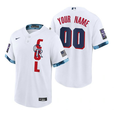Nike Colorado Rockies Custom Any Name 2021 All star White Game Authentic Stitched MLB Jersey