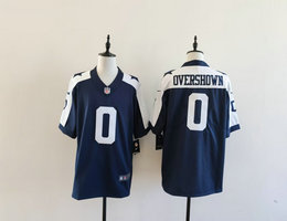 Nike Dallas Cowboys #0 DeMarvion Overshown Navy Thanksgiving Stitched Jersey