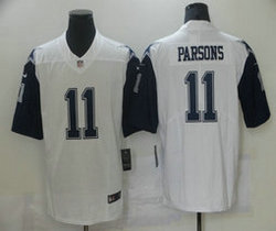 Nike Dallas Cowboys #11 Micah Parsons White Rush 2021 NFL Draft Vapor Untouchable Limited Jersey