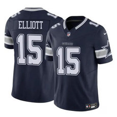 Nike Dallas Cowboys #15 Ezekiel Elliott Navy 2023 F.U.S.E. Football Stitched Jersey