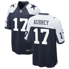 Nike Dallas Cowboys #17 Brandon Aubrey Blue Thanksgiving nfl jersey